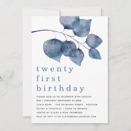 青モダン水色紅葉21日 招待状