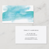 青モダン水色 名刺 (正面/裏面)