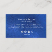 青モダン水色 名刺 (裏面)