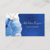 青モダン水色 名刺 (正面)