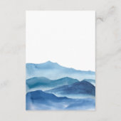 青モダン水色RSVP、QRコード付結婚き エンクロージャーカード (裏面)