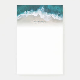青モダン海パーソナライズされた波 ポストイット