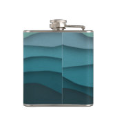 青モダン海波沿岸 フラスク (裏面)