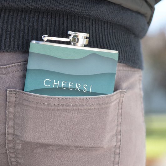 青モダン海波沿岸 フラスク