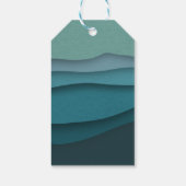 青モダン海波 ギフトタグ (裏面)