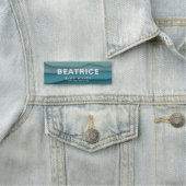 青モダン海波 名札 (インサイチュ)