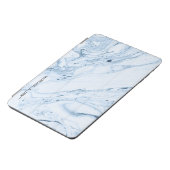 青モダン灰色と白の大理石渦巻き iPad MINIカバー (横)