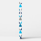 青モダン灰色の幾何三角形パターン Case-Mate iPhoneケース (裏面 / 左)