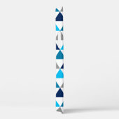 青モダン灰色の幾何三角形パターン Case-Mate iPhoneケース (裏面 / 右)