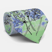 青モダン灰色の緑と黒のフローラ ネクタイ (ロール)