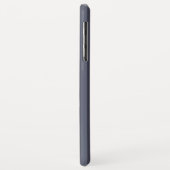 青モダン灰色ストライプの Case-Mate iPhoneケース (裏面/左)