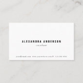 青モダン灰色ブラシストローク名刺 名刺 (裏面)