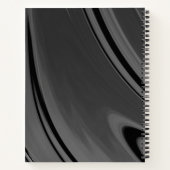 青モダン灰色マゼンタフラクタル ノートブック (裏面)