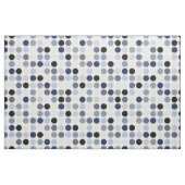 青モダン灰色水玉模様模様モノグラム ファブリック (ヤード)