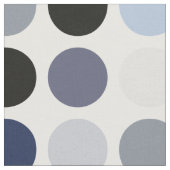 青モダン灰色水玉模様模様モノグラム ファブリック (クローズアップ)