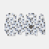 青モダン灰色水玉模様模様モノグラム フェイバーボックス (折り畳みなし)