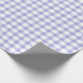 青モダン王室の格子包み紙 ラッピングペーパー (角)