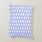青モダン王室の白パタつき枕 アクセントクッション (裏面(縦))