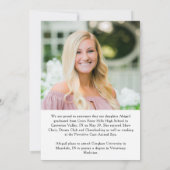 青モダン王室の5枚フォトスクリプト 案内状 (裏面)