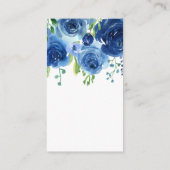 青モダン男の子の赤ちゃんシャワーおむつラッフル エンクロージャーカード (裏面)