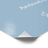 青モダン男の赤ちゃん写真誕生のお知らせ ポスター (コーナー)