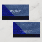 青モダン男らし 名刺 (正面/裏面)