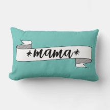 青モダン白のママ贈り物