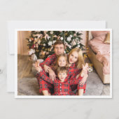 青モダン白の上品なクレスト2枚の写真 シーズンカード (裏面)