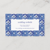 青モダン白の地中海のWebサ結婚イト エンクロージャーカード (正面)