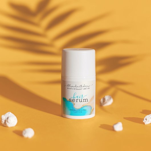 青モダン白アゲート大理石オパール製品ラベル スクエアシール