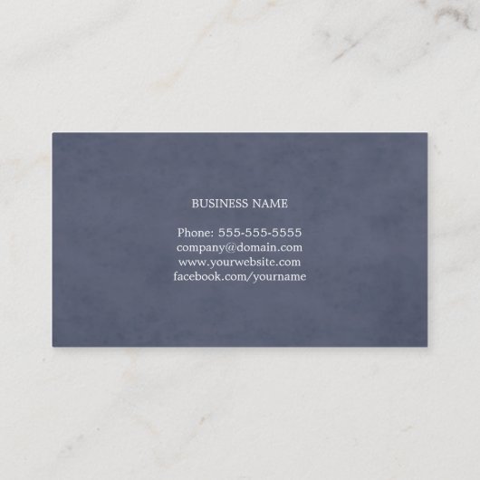 青モダン白エレガントコンサルタント 名刺 (裏面)