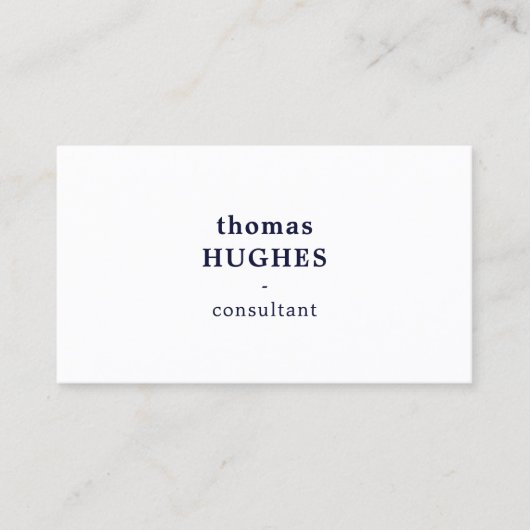 青モダン白エレガントコンサルタント 名刺 (正面)