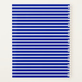 青モダン白パタはっきりしたンストライプトレンディー プランナー手帳 (裏面)