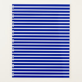 青モダン白パタはっきりしたンストライプトレンディー プランナー手帳