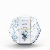 青モダン白フローラ聖句 フォトブロック (正面)