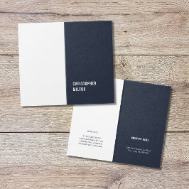 青モダン白ミニマルコンサルタント