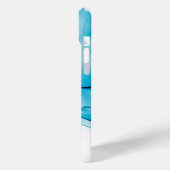 青モダン紋付きモノグラム Case-Mate iPhoneケース (裏面 / 左)