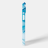 青モダン紋付きモノグラム Case-Mate iPhoneケース (裏面 / 右)