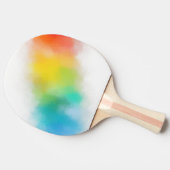 青モダン紫イエローグリーンピンクレッドレインボー 卓球ラケット (横)