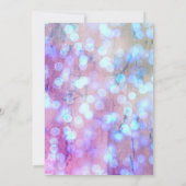 青モダン紫エレガントは日付をスパークリー保存 セーブザデート (裏面)