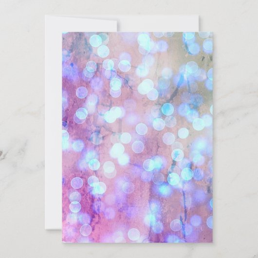 青モダン紫エレガントは日付をスパークリー保存 セーブザデート (裏面)