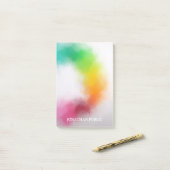 青モダン紫カラフル緑赤オレンジ ポストイット (デスク上)