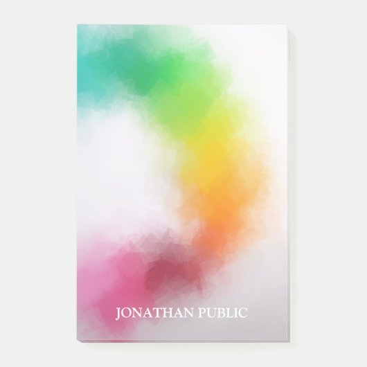 青モダン紫カラフル緑赤オレンジ ポストイット (正面)