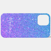 青モダン紫グラディエントグリッターモノグラグラデーションム Case-Mate iPhoneケース (裏面 (横))