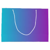 青モダン紫グラデーション ラージペーパーバッグ (裏面)