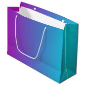 青モダン紫グラデーション ラージペーパーバッグ (正面アングル)