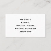 青モダン紫グレー花崗岩の大理石 名刺 (裏面)