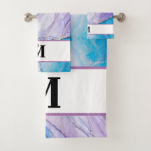 青モダン紫マルブリアルコールインクモノグラム