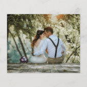 青モダン紫陽花PHOTO結婚式招待状 (裏面)