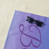 青モダン紫 ビーチタオル (インサイチュ)